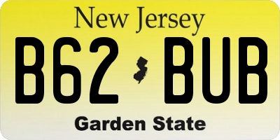 NJ license plate B62BUB
