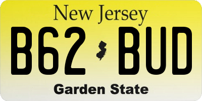 NJ license plate B62BUD