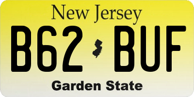 NJ license plate B62BUF