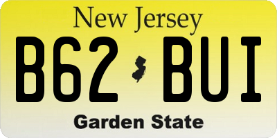 NJ license plate B62BUI