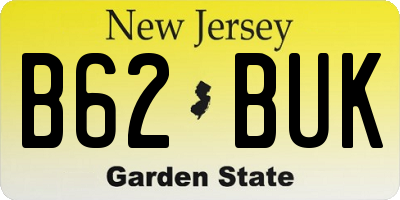 NJ license plate B62BUK