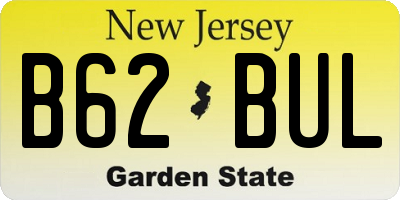 NJ license plate B62BUL