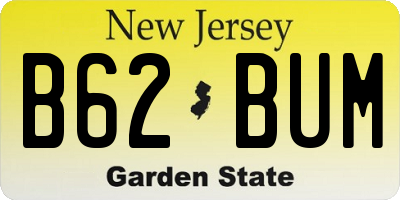 NJ license plate B62BUM