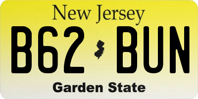 NJ license plate B62BUN