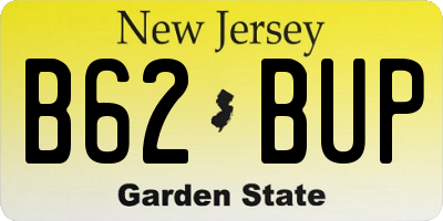NJ license plate B62BUP