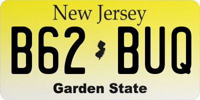 NJ license plate B62BUQ