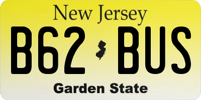 NJ license plate B62BUS