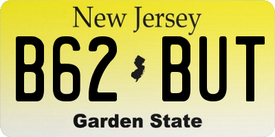 NJ license plate B62BUT