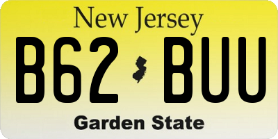 NJ license plate B62BUU