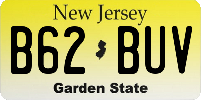 NJ license plate B62BUV