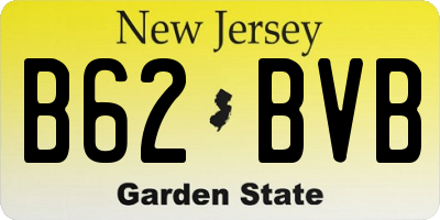 NJ license plate B62BVB
