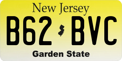 NJ license plate B62BVC