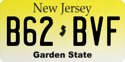 NJ license plate B62BVF