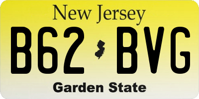 NJ license plate B62BVG