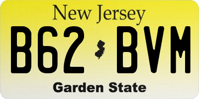 NJ license plate B62BVM