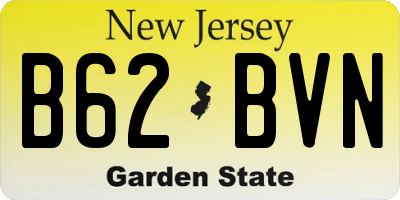 NJ license plate B62BVN