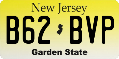 NJ license plate B62BVP