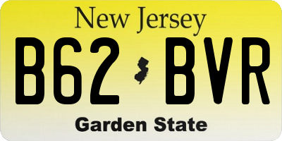 NJ license plate B62BVR