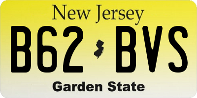 NJ license plate B62BVS