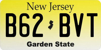 NJ license plate B62BVT