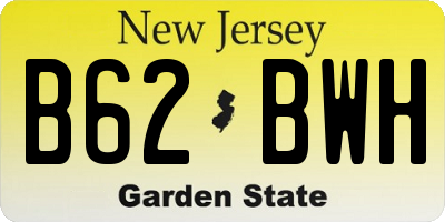 NJ license plate B62BWH