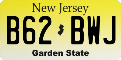 NJ license plate B62BWJ