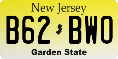 NJ license plate B62BWO