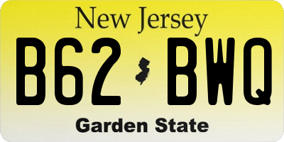 NJ license plate B62BWQ