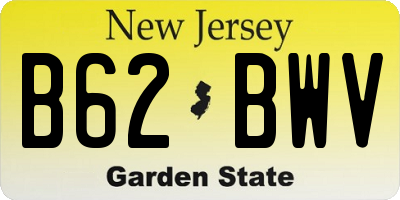 NJ license plate B62BWV