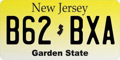 NJ license plate B62BXA