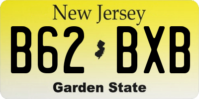 NJ license plate B62BXB