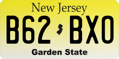 NJ license plate B62BXO