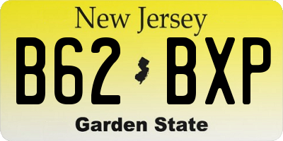 NJ license plate B62BXP