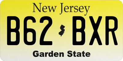 NJ license plate B62BXR