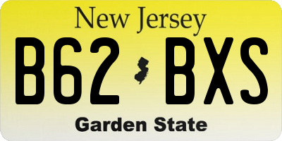 NJ license plate B62BXS