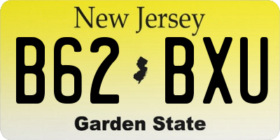 NJ license plate B62BXU