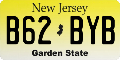 NJ license plate B62BYB