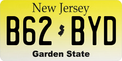 NJ license plate B62BYD