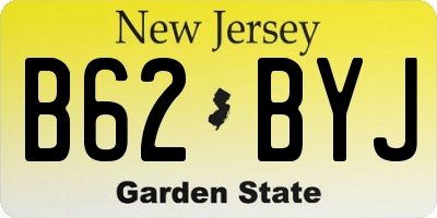 NJ license plate B62BYJ