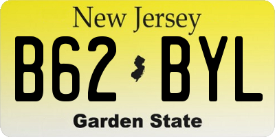NJ license plate B62BYL
