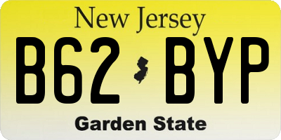 NJ license plate B62BYP