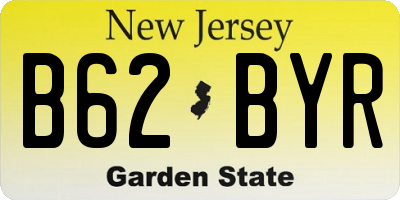 NJ license plate B62BYR