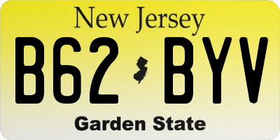 NJ license plate B62BYV