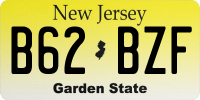 NJ license plate B62BZF