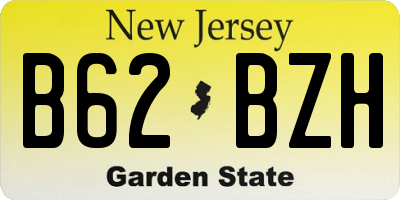 NJ license plate B62BZH