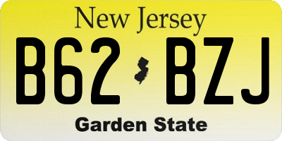 NJ license plate B62BZJ