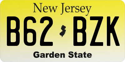 NJ license plate B62BZK