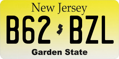 NJ license plate B62BZL