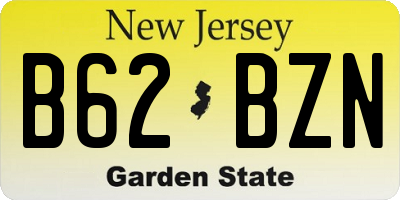 NJ license plate B62BZN