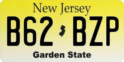 NJ license plate B62BZP